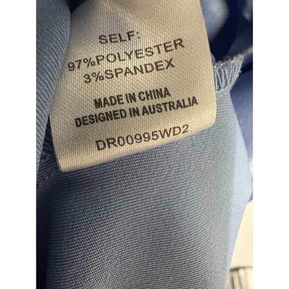 Meshki Satin Spaghetti Strap Maxi Slip Dress Size S cowl neck slip Color Blue - Picture 5 of 6